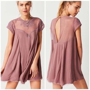 UO Kimchi Blue Lace Blush Pink Mini Dress Medium